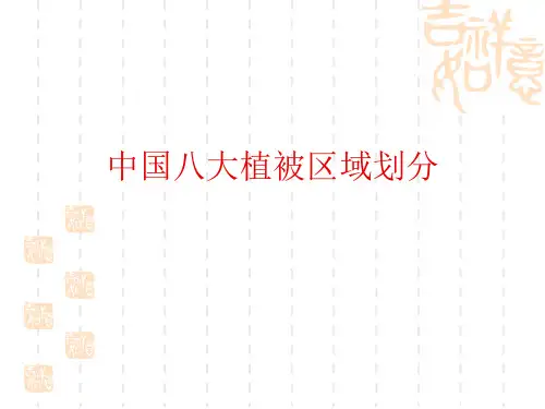 中国八大植被区域划分