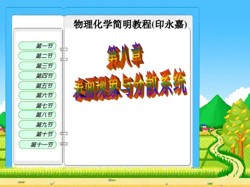 物理化学简明教程(印永嘉) 表面现象与分散系统