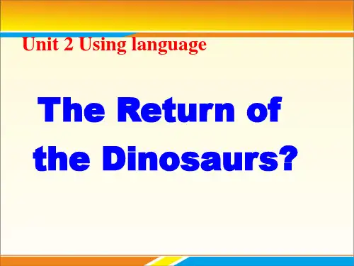 人教课标版高中英语选修8Unit2Using language(共19张PPT)