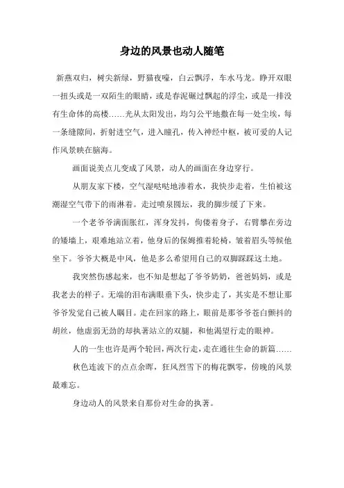 身边的风景也动人随笔.doc