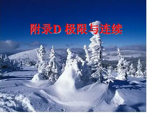 极限和连续专题教育课件
