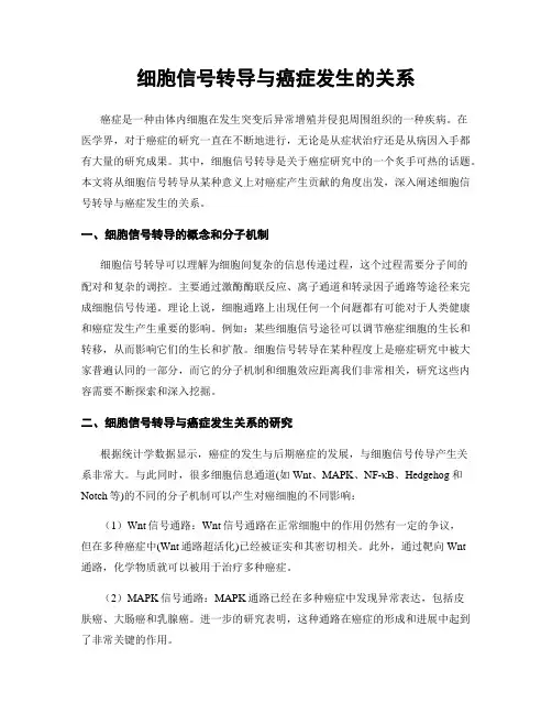 细胞信号转导与癌症发生的关系