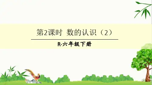 人教版六年级下册数学总复习第2课时 数的认识(2) 