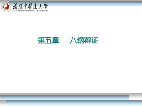 第五章  中医诊断学八纲辨证
