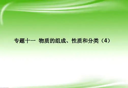 高考化学 精选模块 专题11 物质的组成、性质和分类4课件