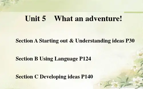 新教材外研版高中英语必修第三册Unit5 What an adventure!精品教学课件