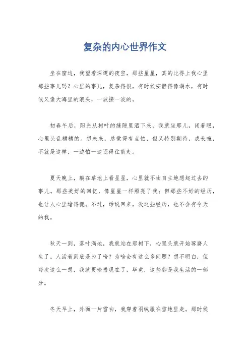 复杂的内心世界作文