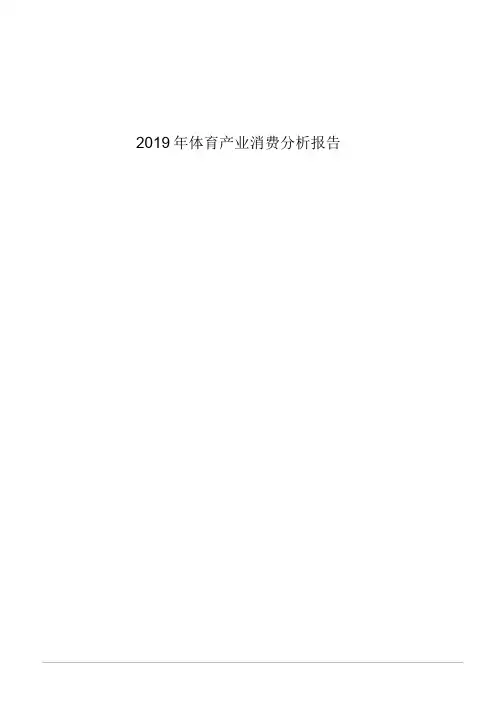 2019年体育产业消费分析报告