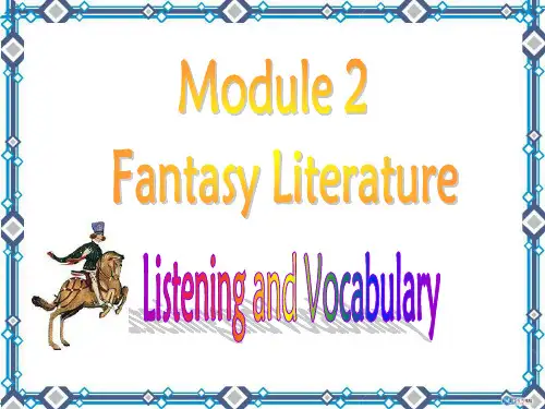 外研版高中英语选修六Module 2 Period 4 Listening and Vocabulary, Function and Everyday English