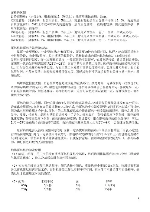 面包机各种食谱