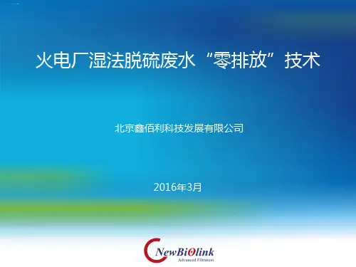 火电厂湿法脱硫废水零排放技术培训教材(PPT44页)