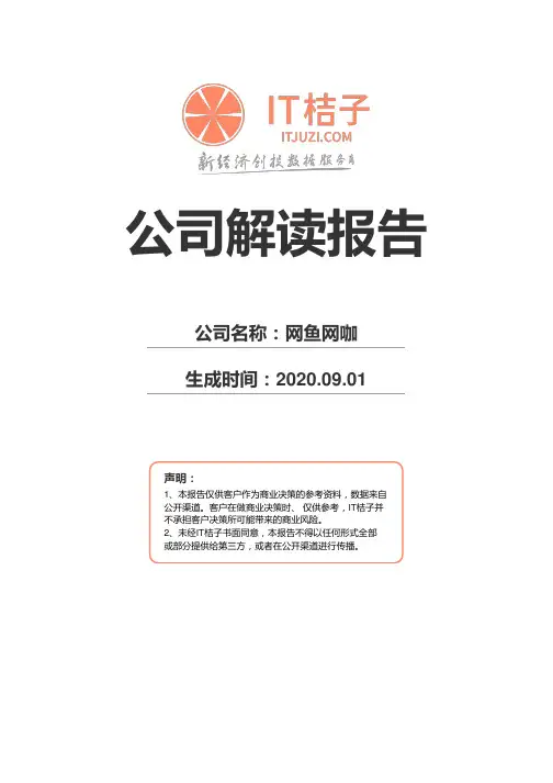 网鱼网咖公司解读报告2020年09月01日