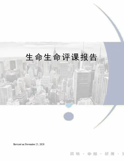生命生命评课报告
