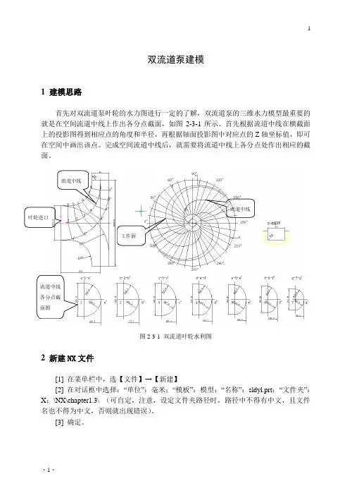 双流道泵建模