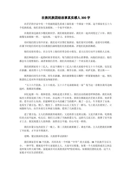 壮族民族团结故事真实感人300字
