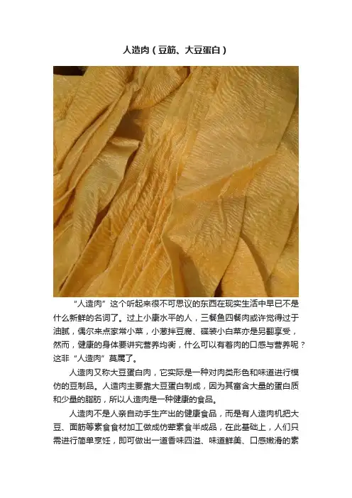 人造肉（豆筋、大豆蛋白）
