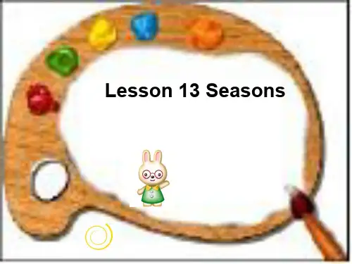 六年级上册英语课件-Unit 3 Lesson 13 Seasons-冀教版(共18张PPT)