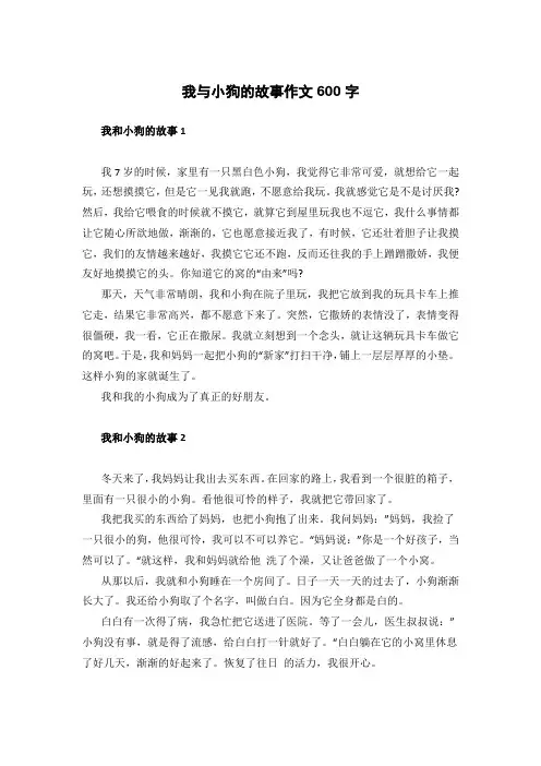 我与小狗的故事作文600字
