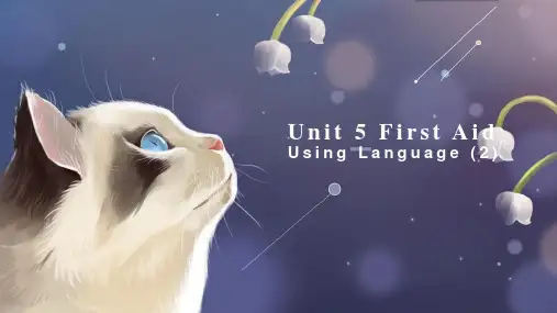 外研版(2019)高中英语选择性必修第二册 Unit5 First Aid ...