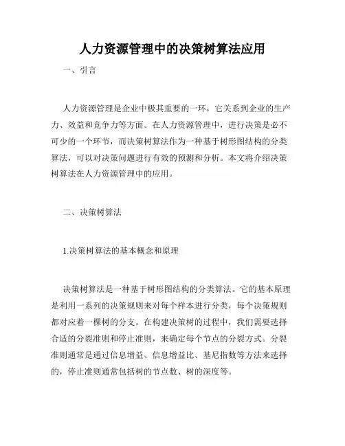 人力资源管理中的决策树算法应用