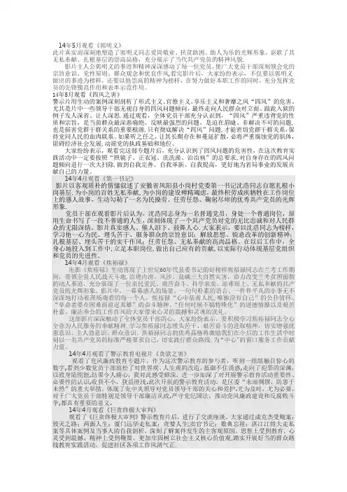 远程教育收看记录