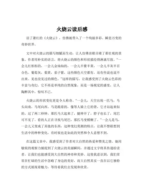 火烧云读后感