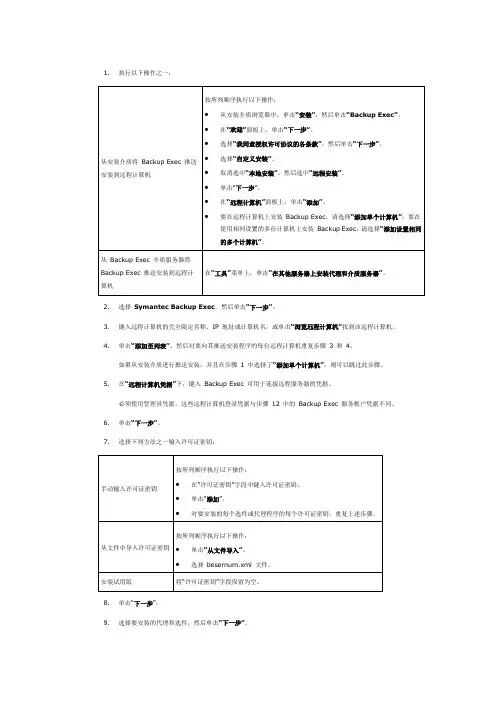 Backup Exce2010操作手册