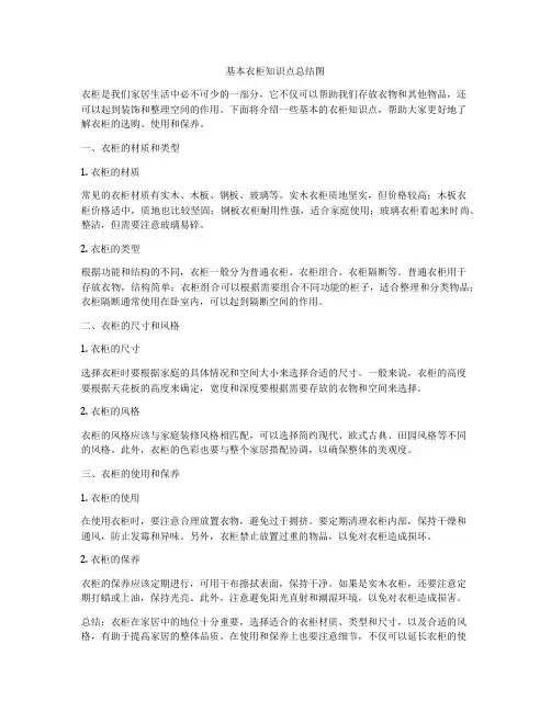基本衣柜知识点总结图