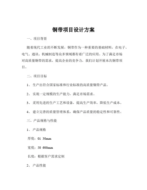 铜带项目设计方案