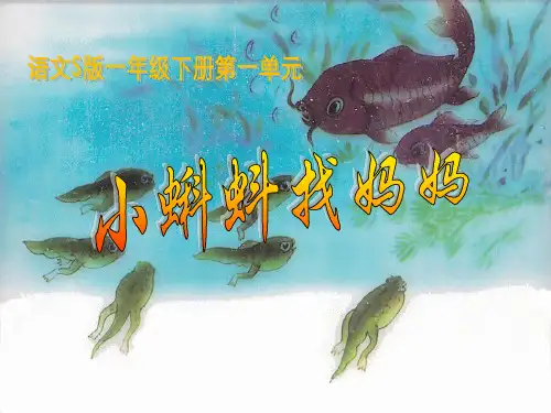 《小蝌蚪找妈妈》S版一年级语文下册教材课件PPT(2篇)