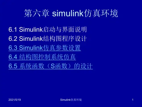 simulink仿真环境