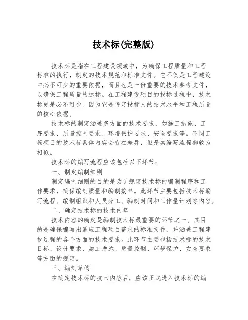 技术标(完整版)