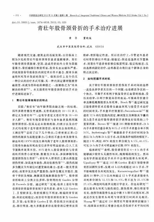 青壮年股骨颈骨折的手术治疗进展