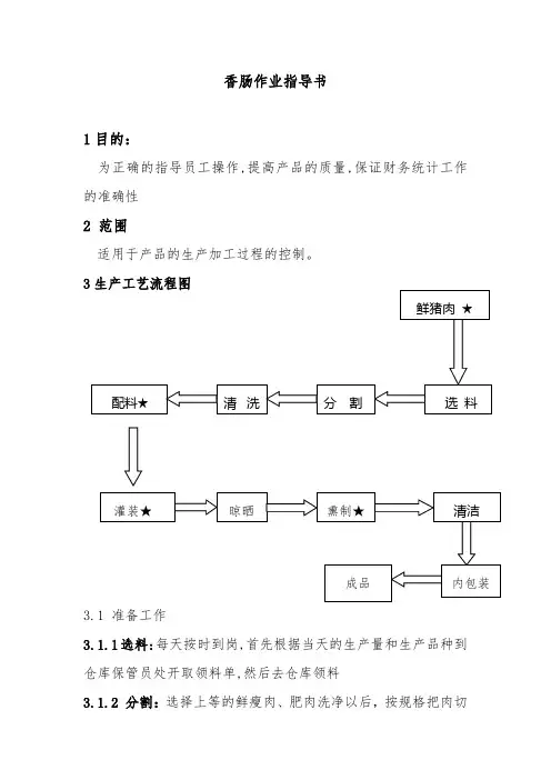 香肠作业指导书