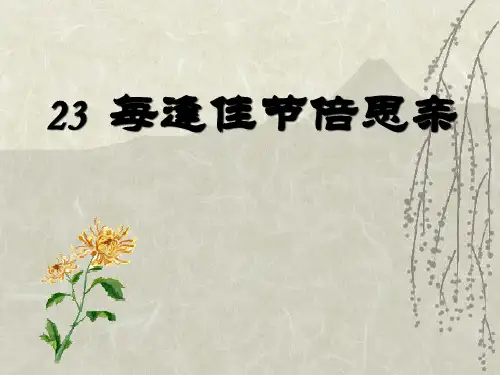《每逢佳节倍思亲》PPT课件三