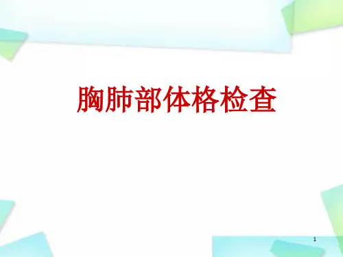 (医学课件)肺部体格检查_视、触、叩诊、听诊PPT幻灯片