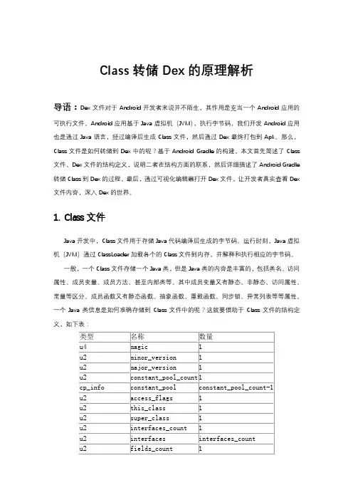Class转储Dex的原理解析