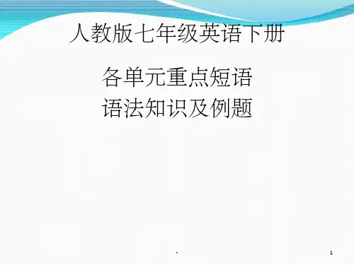 人教版七年级英语下册期中复习ppt