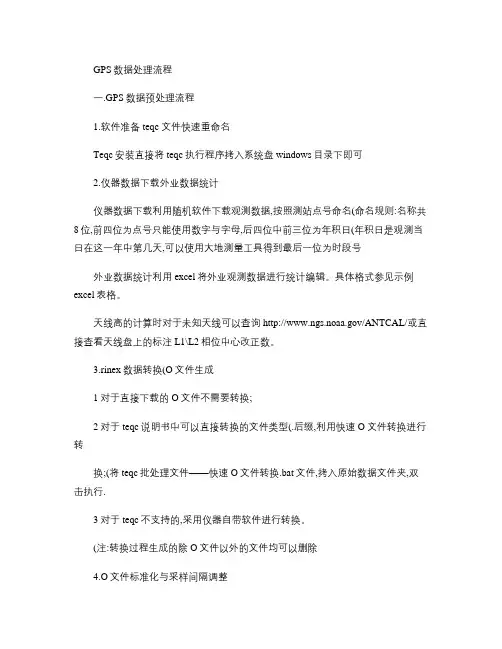 teqcGPS静态数据预处理.