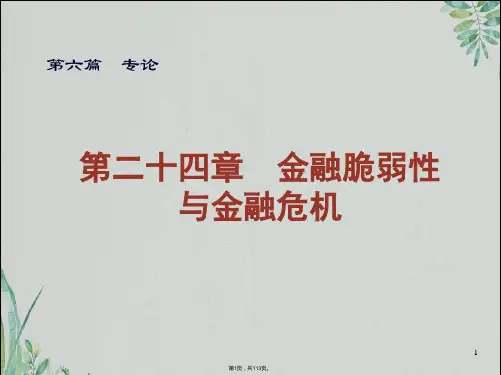 金融学之金融脆弱性与金融危 机(共113张PPT)