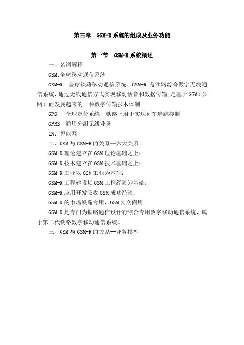 GSMR系统的组成及业务功能