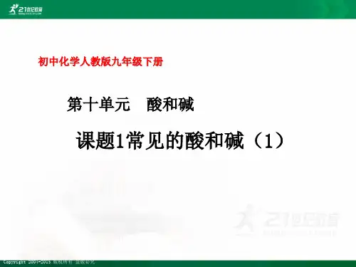 初中化学人教版九年级下册第十单元课题1常见的酸和碱（课件）课件