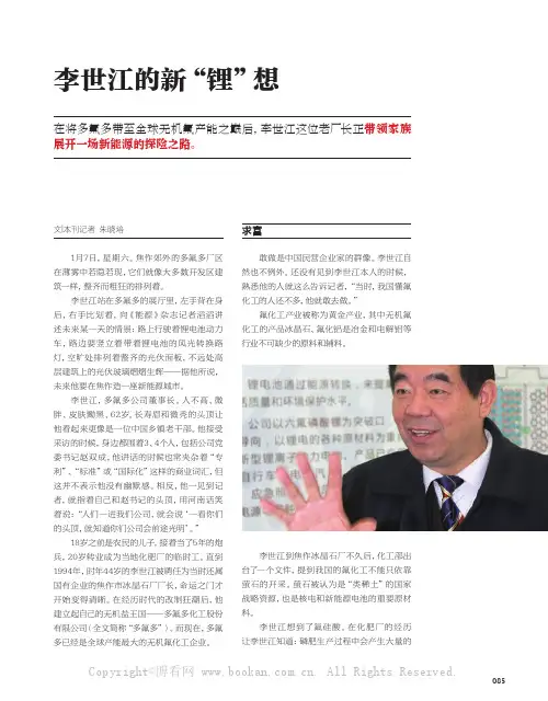 李世江的新“锂”想