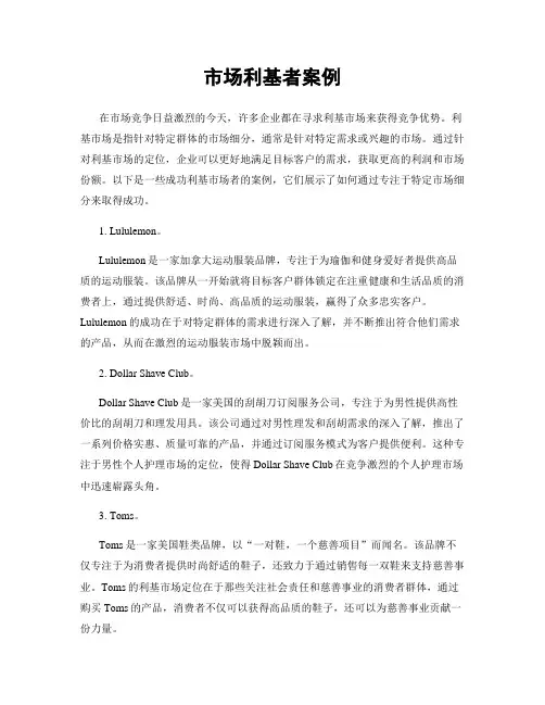 市场利基者案例