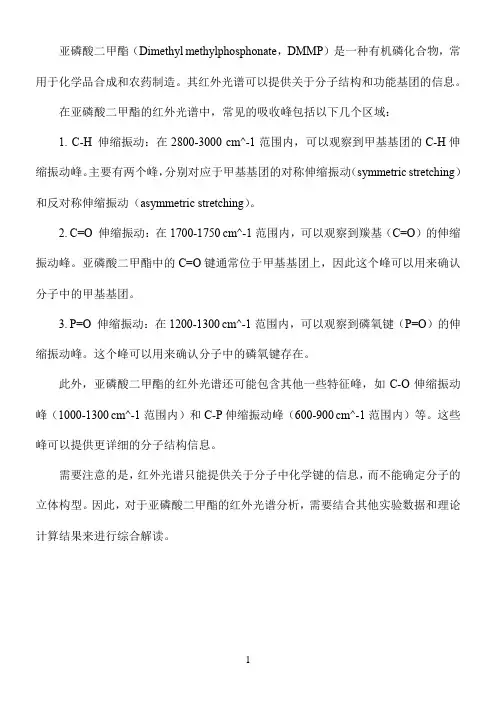 亚磷酸二甲酯红外光谱