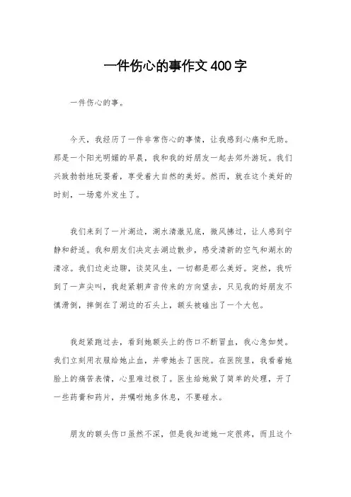 一件伤心的事作文400字
