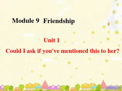 外研版八年级英语下册课件Module9 Unit 1