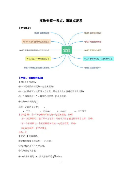 沪科版七年级数学下册第6章实数专题—考点、重难点复习(解析版)