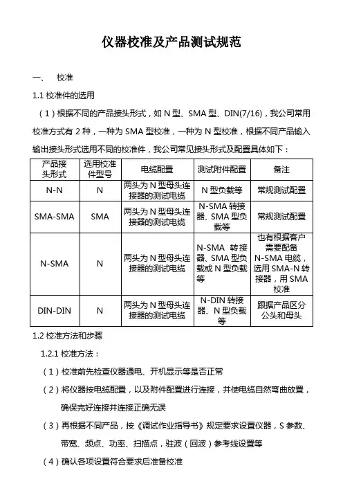 网络分析仪校准及测试