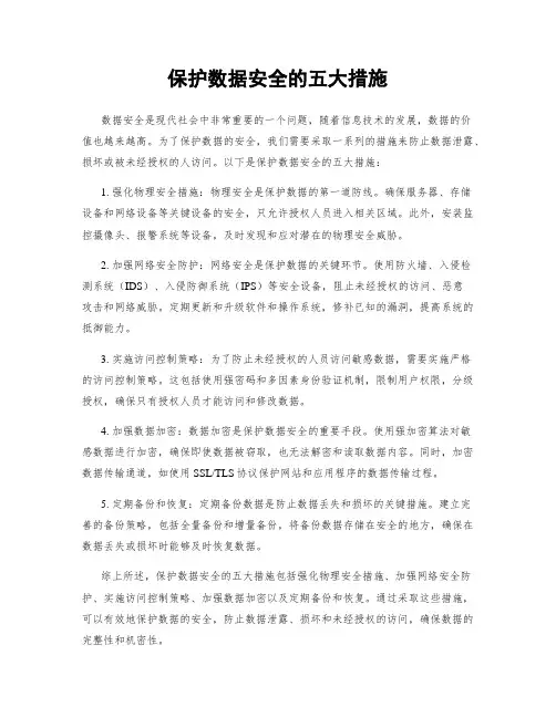 保护数据安全的五大措施
